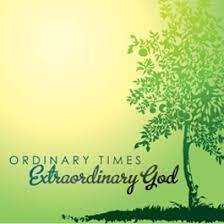 Tree with words Ordinary Times Extraordinary God